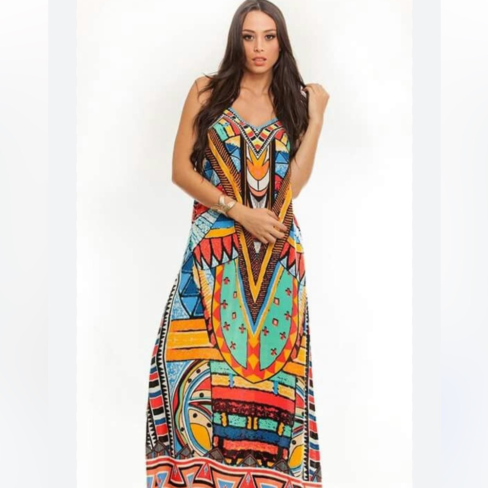 Flying Tomato Vibrant Multicolor Maxi Dress